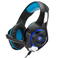 HKM-757267 Gaming Headset with Deep Bass, LED Light, and Microphone for PS4, PC, Laptop, and Mobile Devices