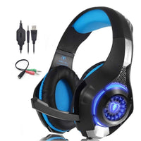 HKM-757267 Gaming Headset with Deep Bass, LED Light, and Microphone for PS4, PC, Laptop, and Mobile Devices