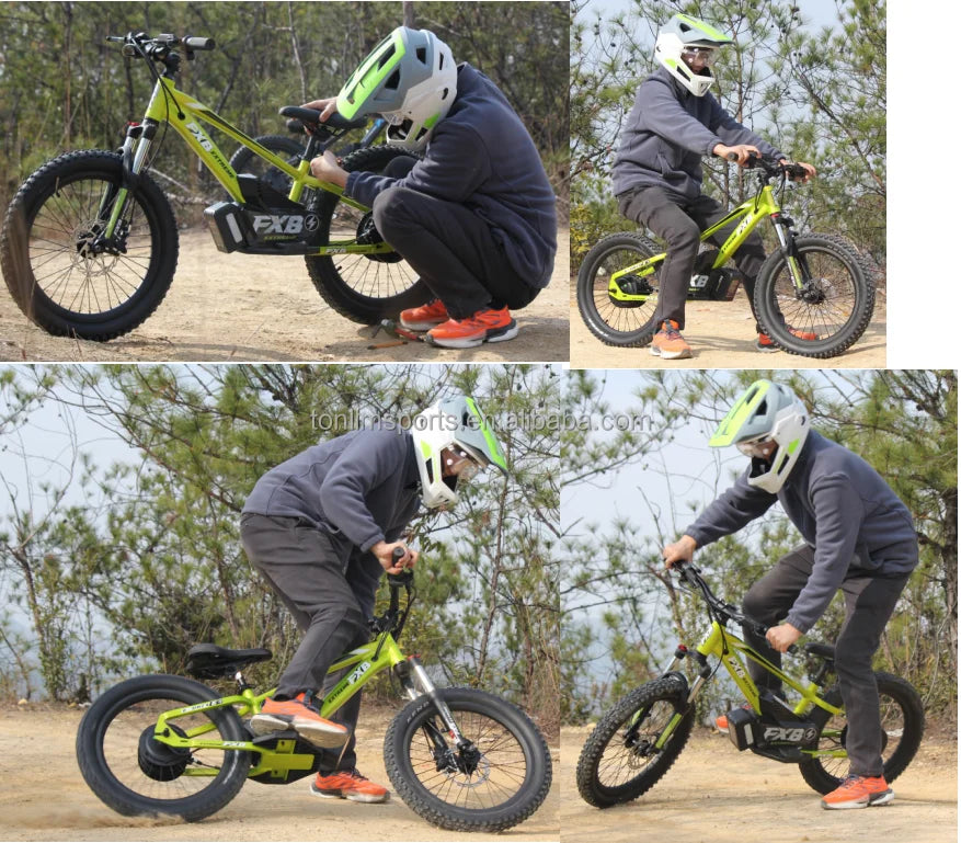 HKM-757331 20 Inch Electric Balance Bike for Kids with 3 Speed Options and Hydraulic Disc Brakes