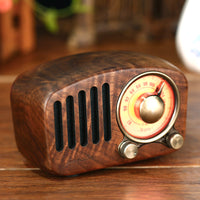 HKM-757395 Retro Wooden Bluetooth Mini Speaker - Wireless Design, 5W Output, 1100mAh Battery, USB Interface, 10m Range