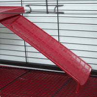 HKM-7574077 Mobile Multi-Level Small Animal Cage with Ramp and Feeder for Rabbits and Ferrets
