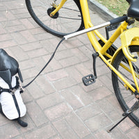 HKM-7574205 Hands-Free Stainless Steel Dog Bike Leash with Adjustable Length for Comfortable Walking and Bicycling