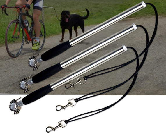 HKM-7574205 Hands-Free Stainless Steel Dog Bike Leash with Adjustable Length for Comfortable Walking and Bicycling