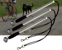 HKM-7574205 Hands-Free Stainless Steel Dog Bike Leash with Adjustable Length for Comfortable Walking and Bicycling