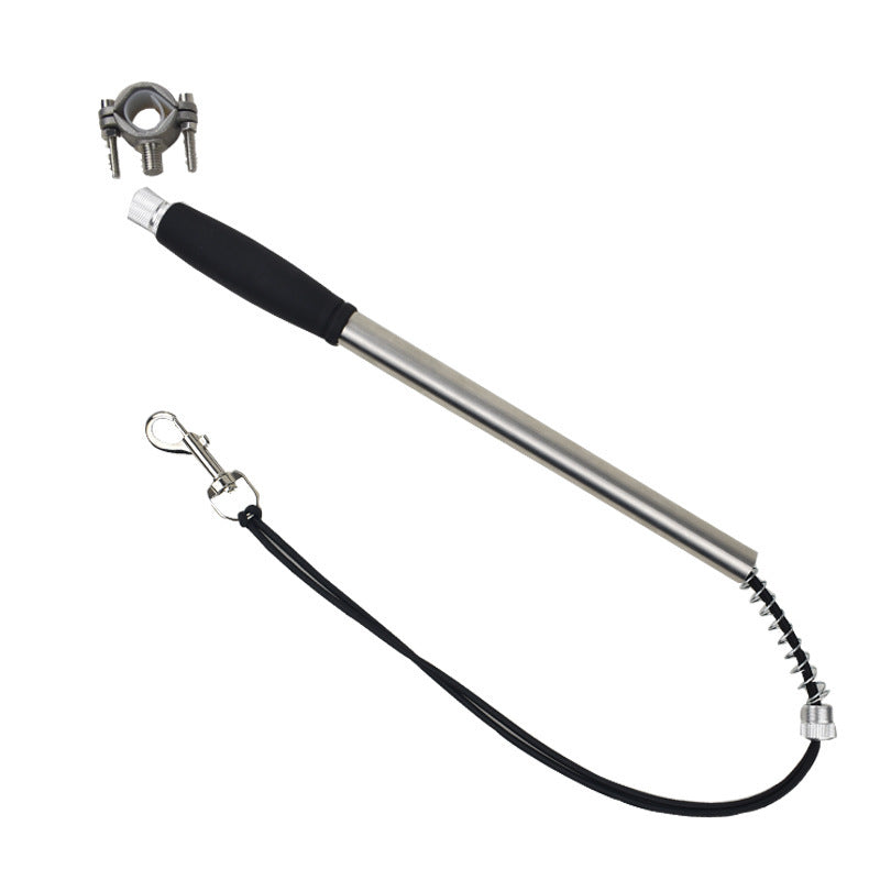 HKM-7574205 Hands-Free Stainless Steel Dog Bike Leash with Adjustable Length for Comfortable Walking and Bicycling