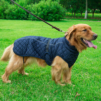 HKM-7574845 Adjustable Cotton Jacket for Pets in Red and Navy Blue