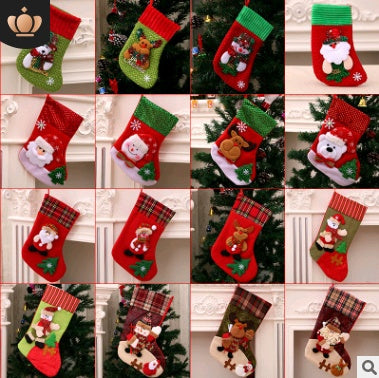 HKM-757523 Christmas Themed Decorative Socks with Gift Bag - Various Styles and Sizes Available