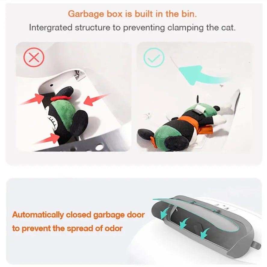 HKM-757523 Smart Automatic Cat Litter Box with WiFi Control and Self-Cleaning Feature