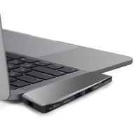 HKM-757587 8-in-1 USB 3.0 Card Reader Hub for MacBook Pro (2015-2018) with Dual USB-C, 5K Resolution, and PD 3.0 Charging