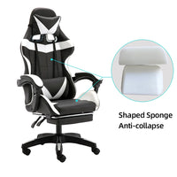HKM-757779 Adjustable Gaming Chair in PU Leather with Nylon Base - Pink Racing Style Design
