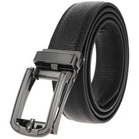 HKM-757779 Hollow Automatic Buckle Men's Cowhide Belt, Model LY33-22349-5