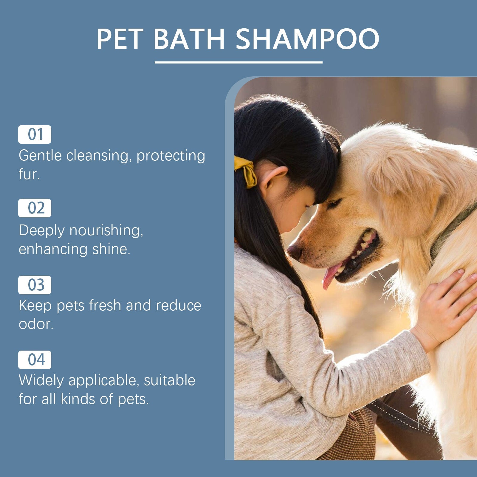 HKM-7578045 Pet Bath and Shower Gel for Cats and Dogs - Moisturizing Shampoo 100ml