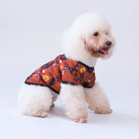 HKM-7578557 Pet Costume for Halloween - Cotton Cat Clothes in Black Bat, Magic Hat, and Pumpkin Head Designs (XS-XL)