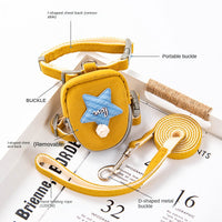 HKM-7579965 Stylish Polyester Dog Leash and Vest Harness Set in Multiple Star Colors