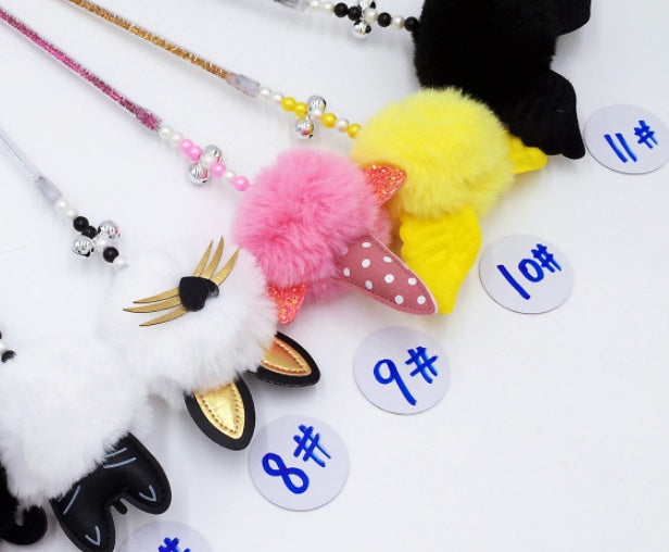 HKM-7580989 Colorful Plush Cat Toy Collection with PVC Pipe for Playful Kittens