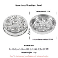 HKM-7582141 Non-slip Stainless Steel Slow Feeding Bowls for Pets in Various Styles