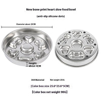 HKM-7582141 Non-slip Stainless Steel Slow Feeding Bowls for Pets in Various Styles
