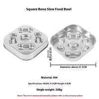 HKM-7582141 Non-slip Stainless Steel Slow Feeding Bowls for Pets in Various Styles