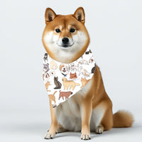 HKM-7582525 Reversible Pet Bandana in Random Patterns - Available in S, M, L Sizes, Made of Durable Polyester