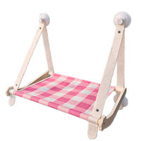 HKM-7583421 Durable Wooden Cat Window Hammock Bed with Stable Suction Cup Design