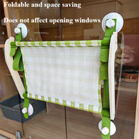 HKM-7583421 Durable Wooden Cat Window Hammock Bed with Stable Suction Cup Design