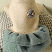 HKM-7584317 Cozy Casual Pet Woolen Dress - Polyester, European and American Style Skirt for All Pets