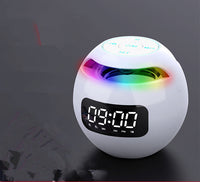 HKM-758547 Bluetooth Speaker Alarm Clock with LED Display and Subwoofer Functionality for Home and Office Use