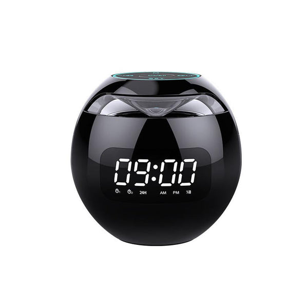 HKM-758547 Bluetooth Speaker Alarm Clock with LED Display and Subwoofer Functionality for Home and Office Use