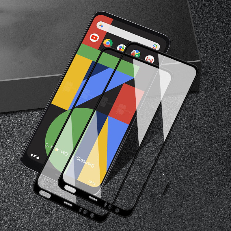 HKM-758611 Full Coverage Tempered Glass Film for Google Pixel 4 XL / Google Pixel 4 - Anti-Fingerprint, HD Clarity
