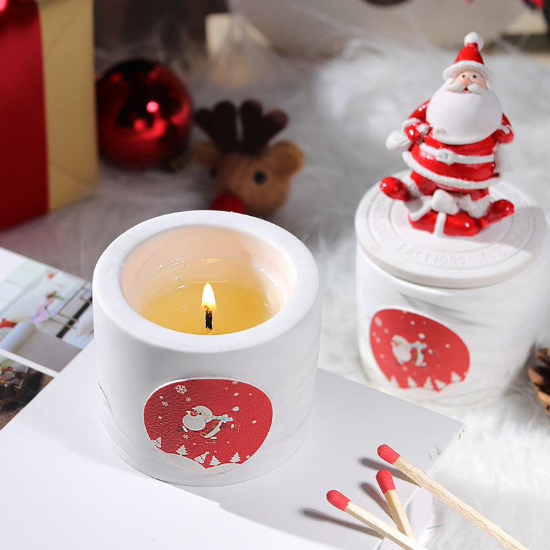 HKM-758675 Limited Edition Christmas Aromatherapy Candle - Soy Wax, 35H Burn Time, Multiple Fragrance Options