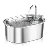 HKM-758675 Stainless Steel Pet Water Fountain with Quiet Pump for Cats and Puppies