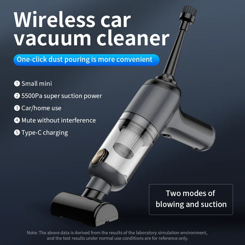 HKM-758803 Cordless Portable Handheld 2-in-1 Vacuum Cleaner for Effective Car Cleaning