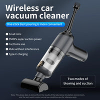 HKM-758803 Cordless Portable Handheld 2-in-1 Vacuum Cleaner for Effective Car Cleaning