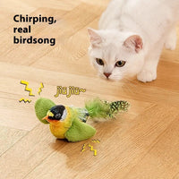 HKM-7589181 Hanging Bird Teaser Cat Toy with Plush Simulation, Multiple Colors Available
