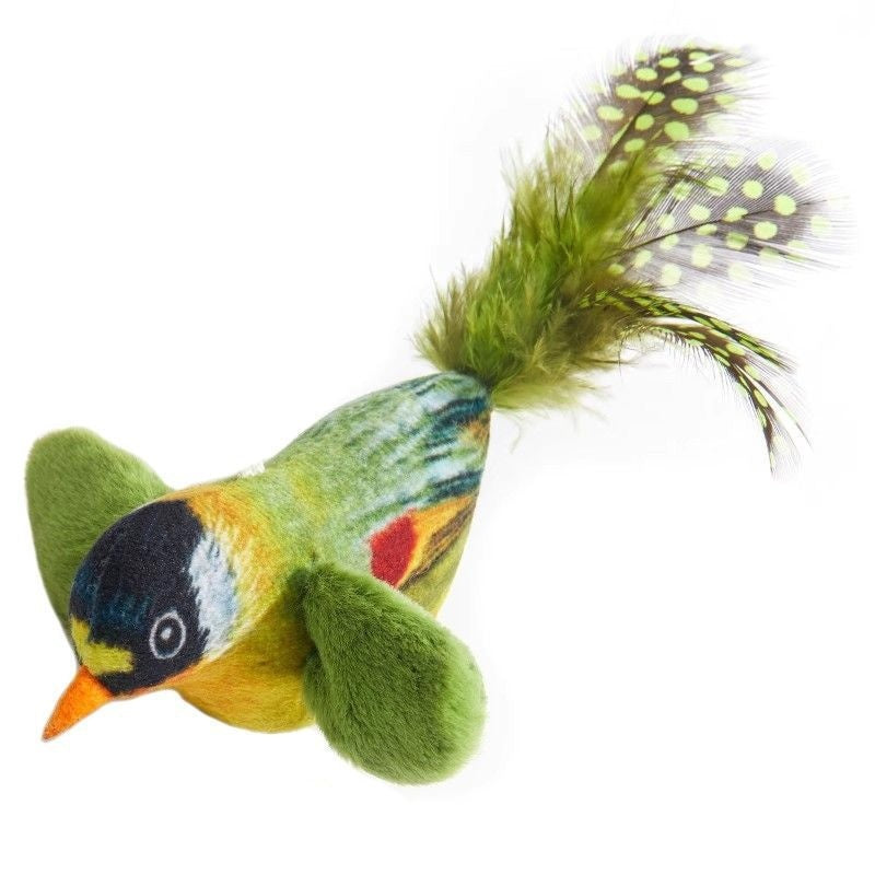 HKM-7589181 Hanging Bird Teaser Cat Toy with Plush Simulation, Multiple Colors Available