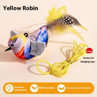 HKM-7589181 Hanging Bird Teaser Cat Toy with Plush Simulation, Multiple Colors Available