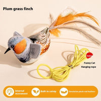 HKM-7589181 Hanging Bird Teaser Cat Toy with Plush Simulation, Multiple Colors Available