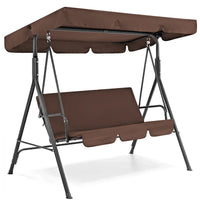HKM-758931 Double Hammock Metal Hanging Swing Chair with Stand for Patio and Garden Use