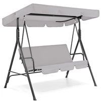 HKM-758931 Double Hammock Metal Hanging Swing Chair with Stand for Patio and Garden Use