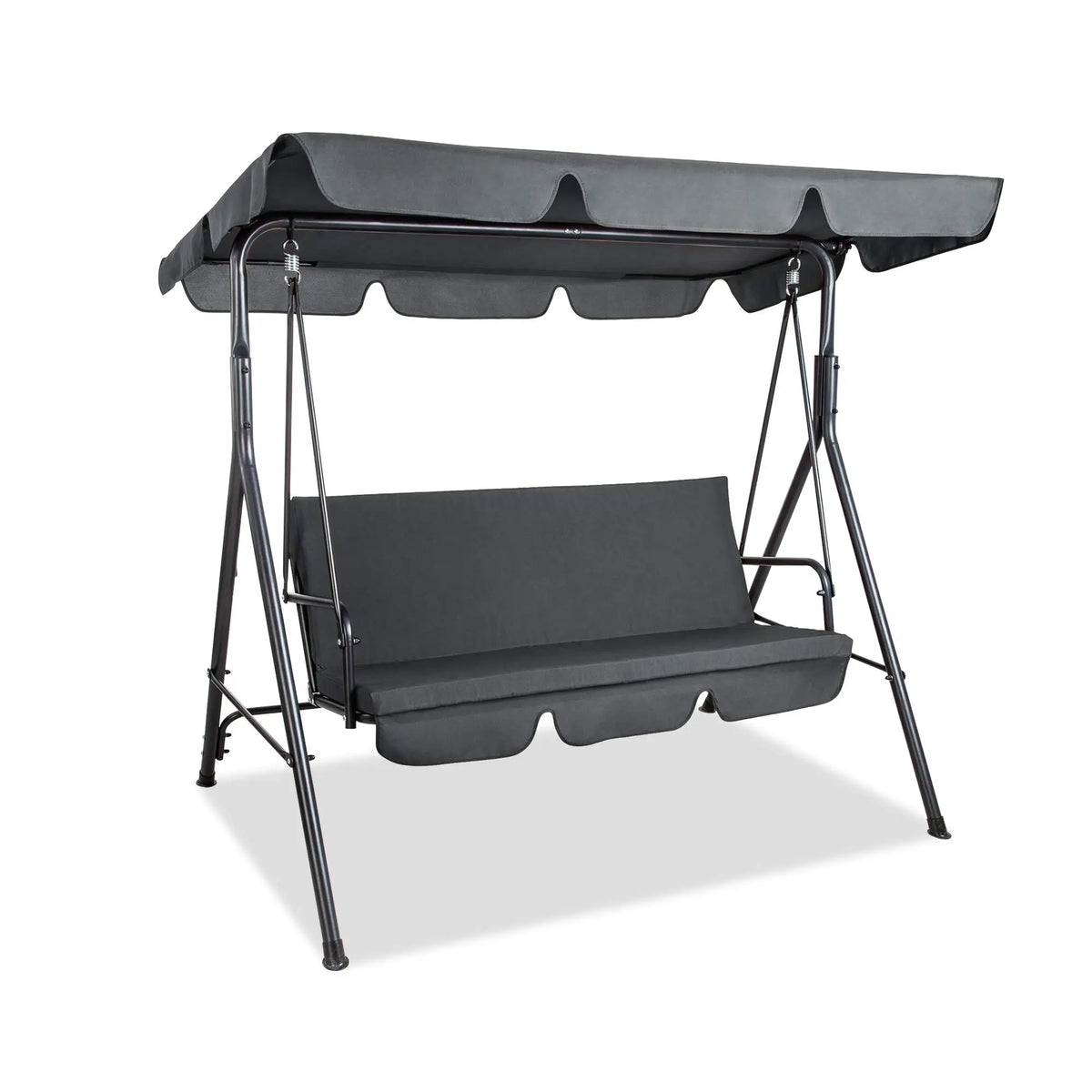 HKM-758931 Double Hammock Metal Hanging Swing Chair with Stand for Patio and Garden Use