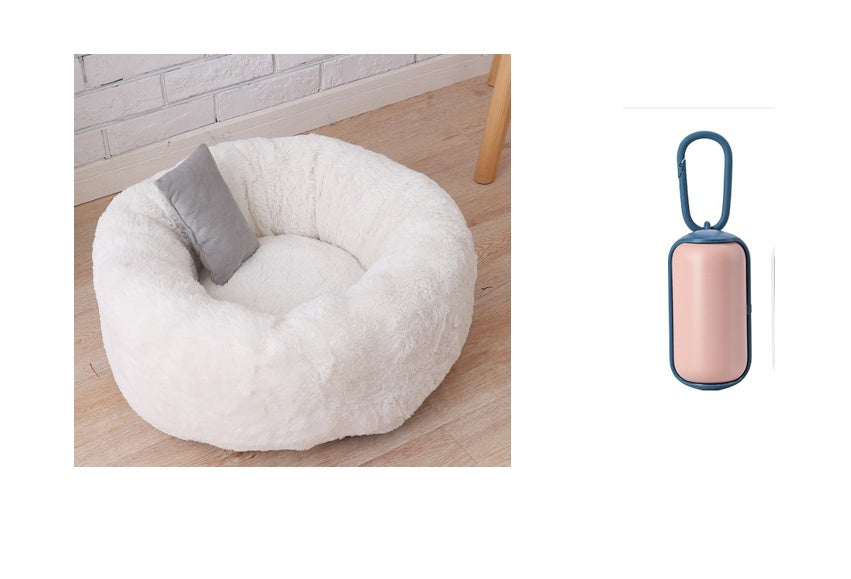 HKM-7589949 Comfortable Cloth Pet Bed and Blanket for Cats - Available in Three Sizes