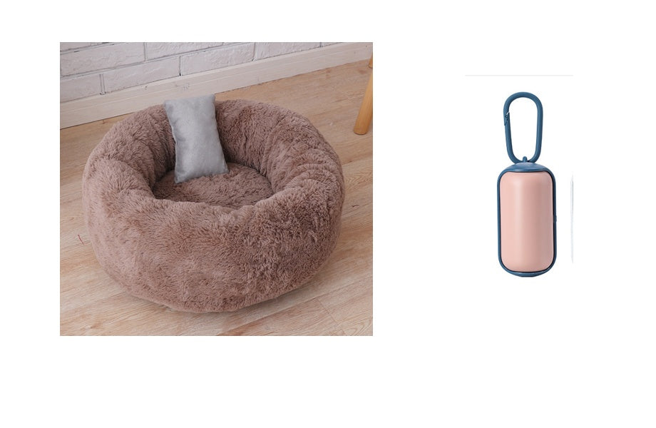 HKM-7589949 Comfortable Cloth Pet Bed and Blanket for Cats - Available in Three Sizes