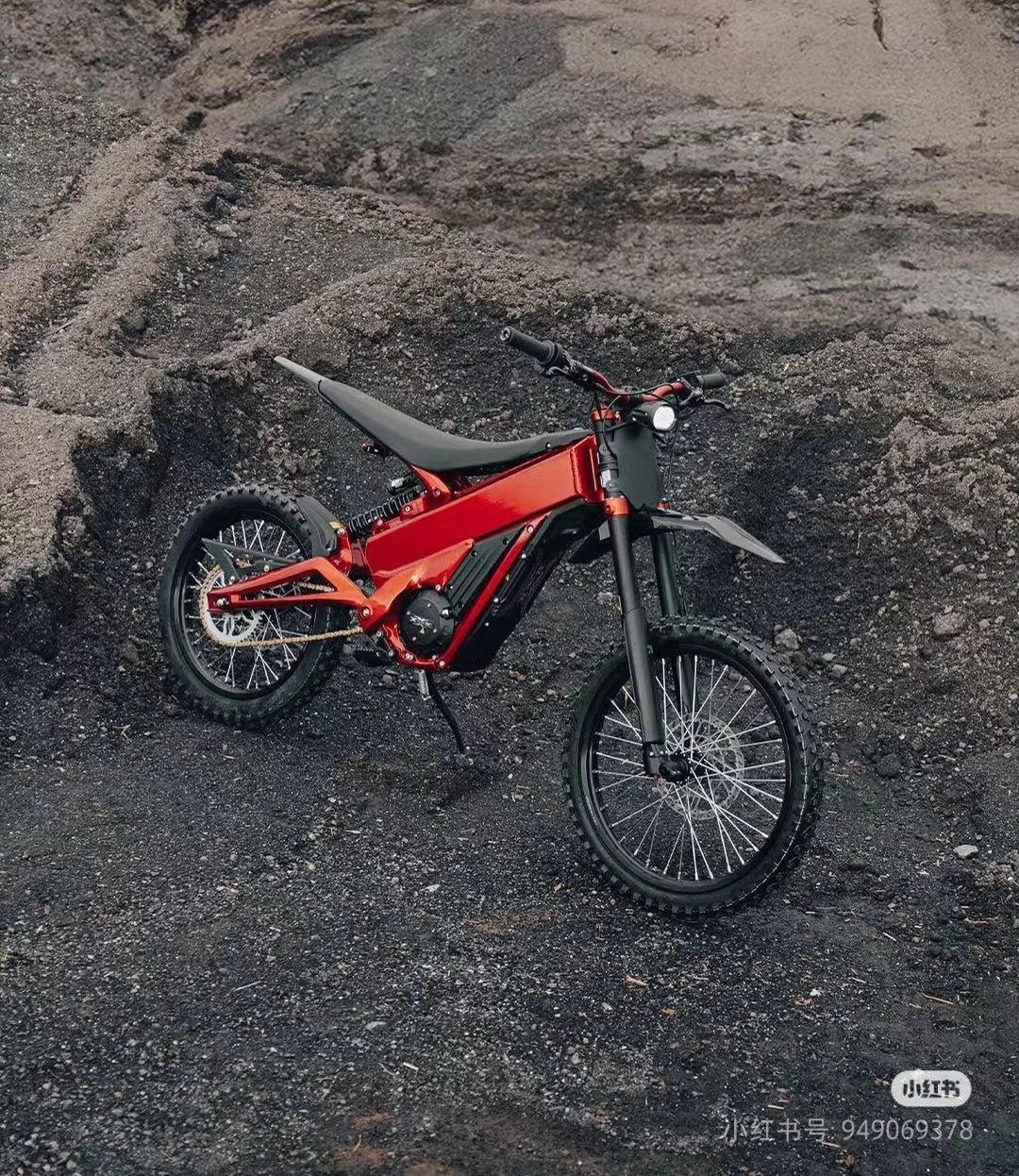 HKM-758995 Electric Off-Road Dirt Bike 6500W 60V 40Ah Dual Suspension 75km/h 288Nm Motor, 150kg Load Capacity
