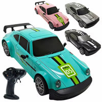 HKM-759059 High-Speed 2.4GHz Remote Control Drift Car 1/20 Scale 4WD with LED Lights - Ideal for Indoor and Outdoor Racing