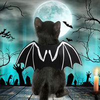 HKM-7591357 Luminous Skeleton Bone Bat Wings Dog Halloween Costume for Small to Large Pets