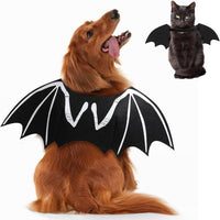 HKM-7591357 Luminous Skeleton Bone Bat Wings Dog Halloween Costume for Small to Large Pets