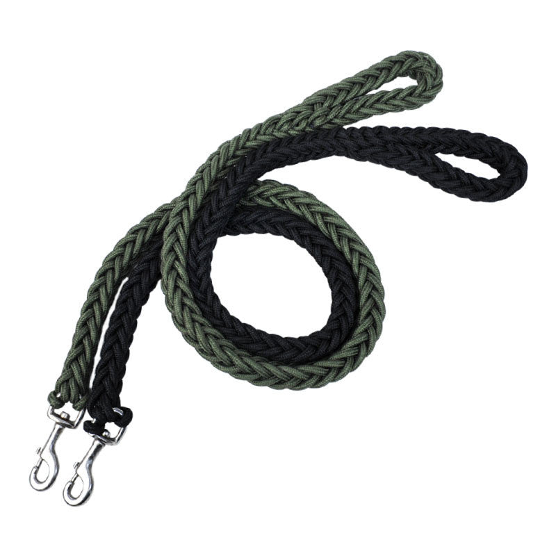 HKM-7591485 Nylon Braided Dog Leash - Thick & Durable for Large Dogs, 115cm Length
