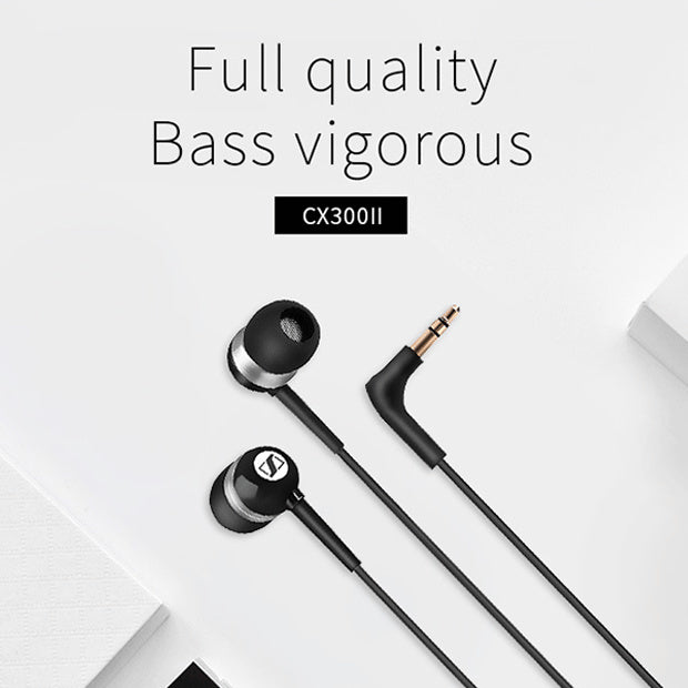 HKM-759251 Wired In-Ear Earphones with Heavy Bass and L-Bend 3.5mm Connector