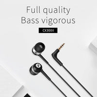 HKM-759251 Wired In-Ear Earphones with Heavy Bass and L-Bend 3.5mm Connector