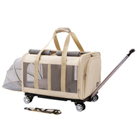 HKM-7593917 Heavy-Duty Polyester Large Pet Trolley Bag for Cats and Dogs up to 35kg